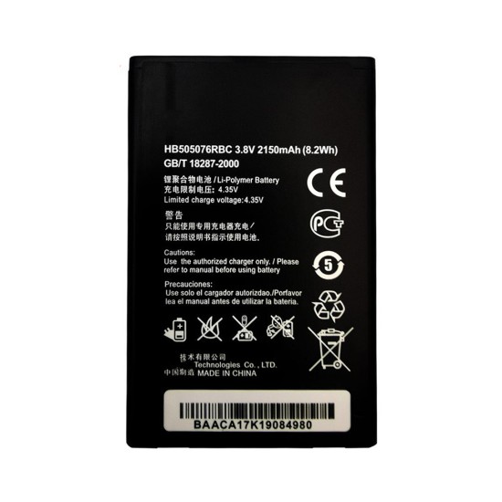 Batería Huawei Ascend G700/G710/A199 HB505076RBC 3.8V 2150mAh